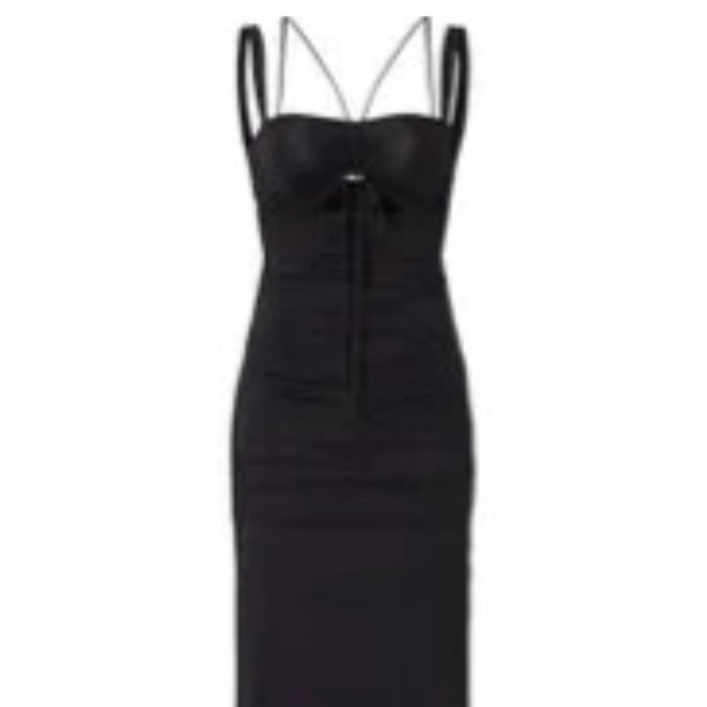 Jonathan Simkhai Lucy Slinky Jersey Cutout Ruched Dress - size XL!! - Picture 6 of 10